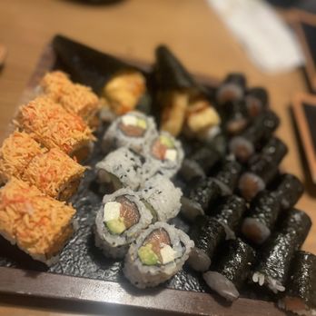Tsukiji - Sexy girl roll, Philadelphia roll, salmon roll, and Escobar roll - Japanese Near Me - Fresno, California