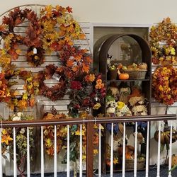 All About Holidays - Fall arrangements and wreaths!