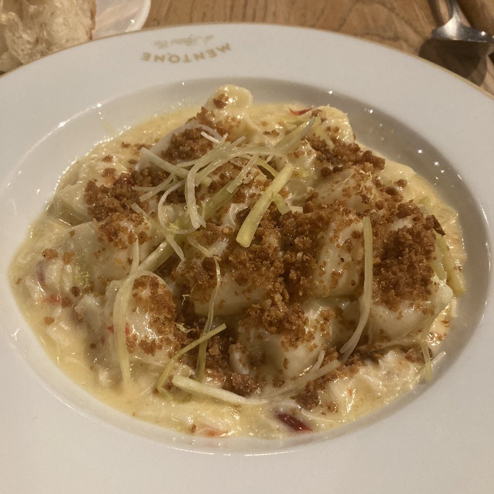 Mentone - Gnocchi with crab - delish! - Italian Near Me - Aptos, California Mentone - Gnocchi with crab - delish! - Italian Near Me - Aptos, California