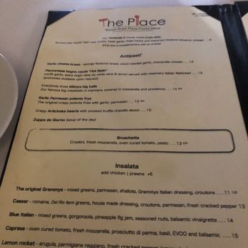 The Place - Menu - Italian Near Me - Roseville, California The Place - Menu - Italian Near Me - Roseville, California