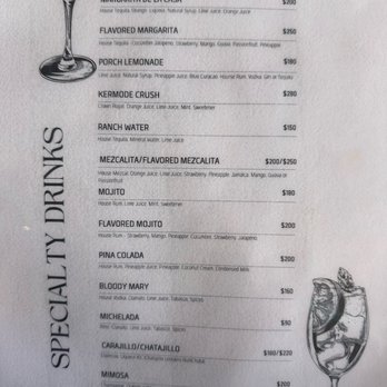 The Porch - Menu as of July 1 2025 - Bars Near Me - Cabo San Lucas, BCS The Porch - Menu as of July 1 2025 - Bars Near Me - Cabo San Lucas, BCS