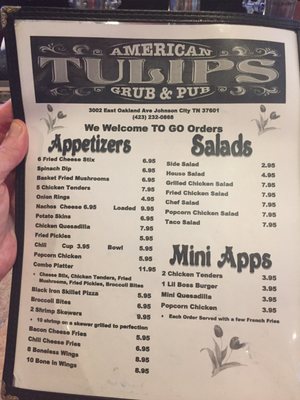 Menu photo 7 Tulips American Grub and Pub Johnson City, TN Menu photo 7 Tulips American Grub and Pub Johnson City, TN