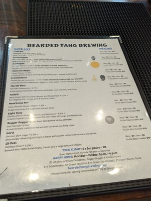 Menu photo 3 Bearded Tang Brewing Stanton, CA Menu photo 3 Bearded Tang Brewing Stanton, CA