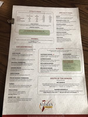 Menu photo 2 Vitales Zeeland Zeeland, MI Menu photo 2 Vitales Zeeland Zeeland, MI