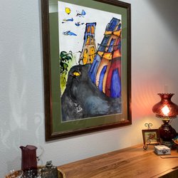 Art & Framing On the Park - An original piece of street art from New Orleans. A new mat made it perfect for our redesigned decor.