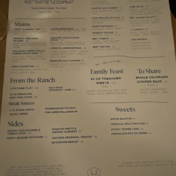 Local Jones - Menu - New American Near Me - Denver, Colorado Local Jones - Menu - New American Near Me - Denver, Colorado