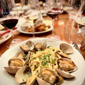 Rigo - VONGOLE WITH BRUSSELS SPROUTS (BIANCO) spaghetti with manila clams, garlic, olive oil, butter and italian parsley 35 - Spanish Near Me - Honolulu, Hawaii Rigo - VONGOLE WITH BRUSSELS SPROUTS (BIANCO) spaghetti with manila clams, garlic, olive oil, butter and italian parsley 35 - Spanish Near Me - Honolulu, Hawaii