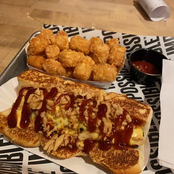 Dog Haus - Burbank - Cowboy Dog with Tots - Burgers Near Me - Burbank, California Dog Haus - Burbank - Cowboy Dog with Tots - Burgers Near Me - Burbank, California