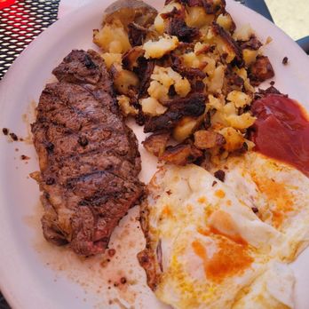 Rodeo Coffee Shop - Steak&eggs, eggs over easy, home fries - Breakfast & Brunch Near Me - Clovis, California