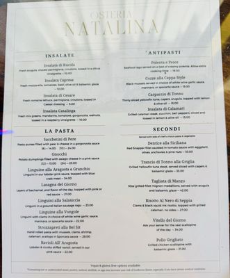 Menu photo 3 Osteria Natalina Tampa, FL