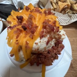 Loaded baked potatoes as a side