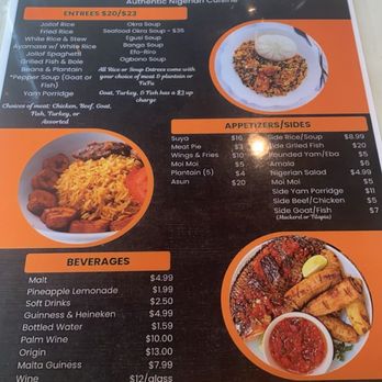 Chioma's African Cuisine - Menu - African Near Me - Kennesaw, Georgia
