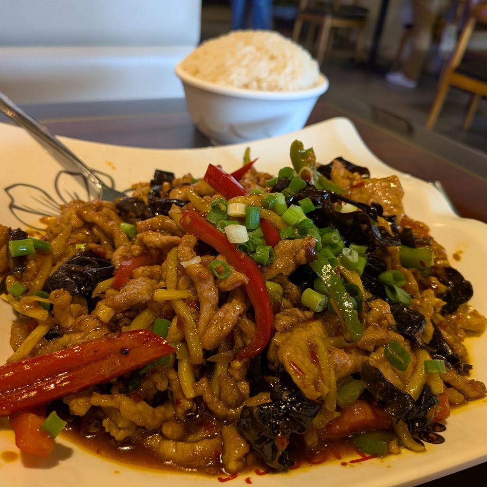 Tiger Noodle House - Shredded sweet garlic pork with Szechuan oil - Szechuan Near Me - Houston, Texas Tiger Noodle House - Shredded sweet garlic pork with Szechuan oil - Szechuan Near Me - Houston, Texas