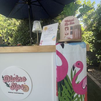 Divine Sips Mobile Bartending - Divine Sips pool party set-up - Bartenders Near Me Divine Sips Mobile Bartending - Divine Sips pool party set-up - Bartenders Near Me