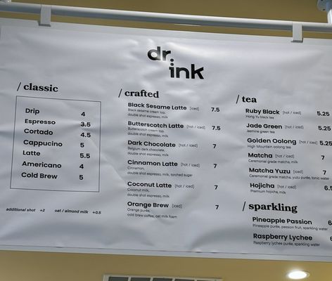 Menu photo 4 Dr Ink Cupertino, CA