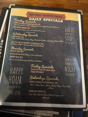 Menu photo 6 Barrel Heads Lawrenceburg, IN Menu photo 6 Barrel Heads Lawrenceburg, IN