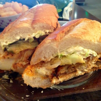 Jemil's Big Easy - Blackened catfish po boy. Yummy but next time I would say hold the sauce and hold the mayo. - Caterers Near Me - Seattle, Washington Jemil's Big Easy - Blackened catfish po boy. Yummy but next time I would say hold the sauce and hold the mayo. - Caterers Near Me - Seattle, Washington