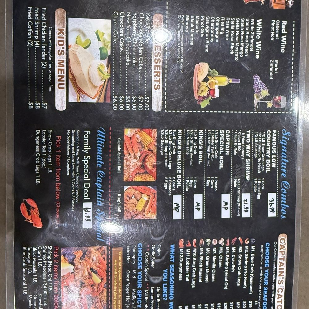 Captain Crab - Menu - Seafood Near Me - Sacramento, California Captain Crab - Menu - Seafood Near Me - Sacramento, California