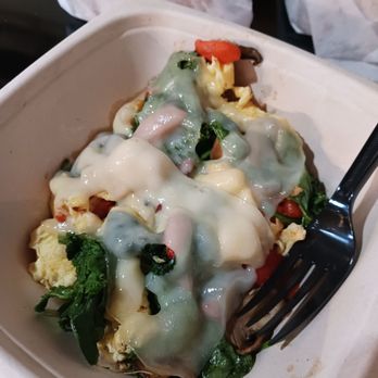 Toasted OAT Cafe - Breakfast scramble with veggies, Swiss cheese, toast and hash brown $11 - Breakfast & Brunch Near Me - Canton, Connecticut Toasted OAT Cafe - Breakfast scramble with veggies, Swiss cheese, toast and hash brown $11 - Breakfast & Brunch Near Me - Canton, Connecticut