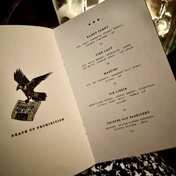 Thick As Thieves - Menu - Cocktail Bars Near Me - Boise, Idaho