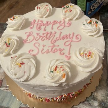 The Exclusive Cake Shop - Confetti vanilla cake with strawberry filling and buttercream - Bakeries Near Me - San Antonio, Texas The Exclusive Cake Shop - Confetti vanilla cake with strawberry filling and buttercream - Bakeries Near Me - San Antonio, Texas