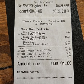 Sawmill Bar & Table - This was really an excellent value for this restaurant. - New American Near Me - West Dover, Vermont Sawmill Bar & Table - This was really an excellent value for this restaurant. - New American Near Me - West Dover, Vermont