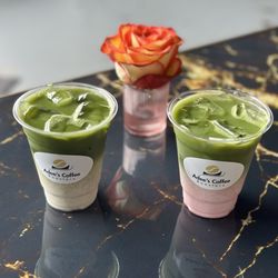 Adee's Coffee Roasters - Lavender and blueberry matcha lattes