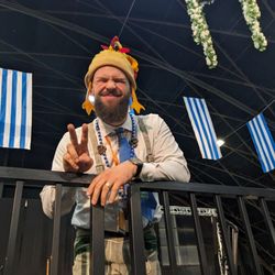 Oktoberfest at Fairplex - Chicken dance hat