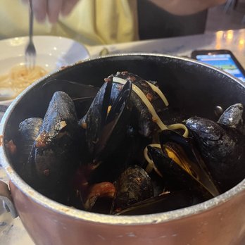 Mussel Beach Restaurant - Mussels Fra Diablo over linguine. - Seafood Near Me - Delray Beach, Florida Mussel Beach Restaurant - Mussels Fra Diablo over linguine. - Seafood Near Me - Delray Beach, Florida
