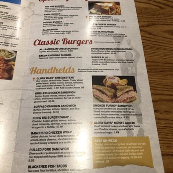 Glory Days Grill - Menu - American Near Me - Tallahassee, Florida Glory Days Grill - Menu - American Near Me - Tallahassee, Florida