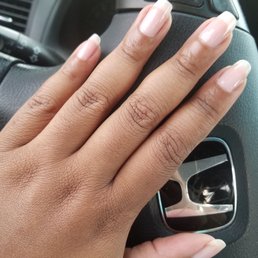 Fresh manicure from Lucky Nails featuring OPI color "Baby take a vow".