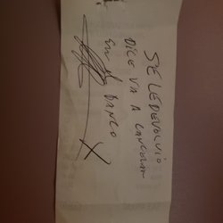 Lehman Auto Driving School - Picture of the back of the receipt where he claimed refunded me (he didn't) and that I was going to go to the bank to cancel.