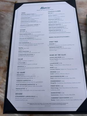 Menu photo 4 Marisi La Jolla, CA