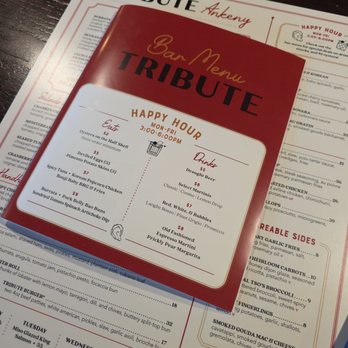 Tribute Eatery & Bar - Happy hour meun - Bars Near Me - Ankeny, Iowa