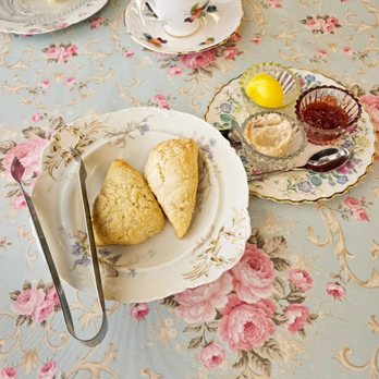 The Hidden Tea Room - Vanilla scones with spreads. - Tea Rooms Near Me - Lodi, California