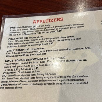Pizza Factory - Love the bread sticks! Grew up on their pizza bread and is perfect for lunch when combined with a trip their good salad bar! - Italian Near Me - Woodland, Washington