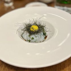 Takumi - Calamari Pasta with Uni & Quail Egg