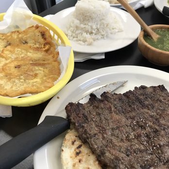 Colombian's Taste - The tostones were cooked perfectly and was my favorite part of the dish.   The steak and arepas really good too! - Colombian Near Me - Itasca, Illinois