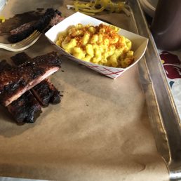 Mac and cheese, ribs and brisket Mac and cheese, ribs and brisket