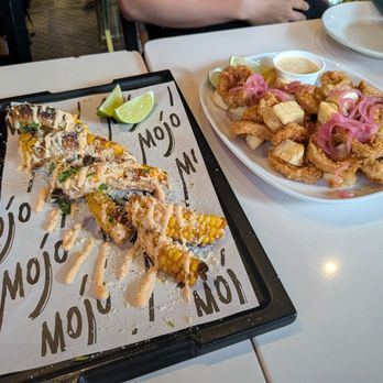 Mojo - corn and calamari appetizers - Latin American Near Me - Forest Hills, New York