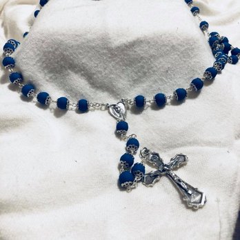Commemorative Rosaries - blue rosary - Jewelry Near Me - Des Plaines, Illinois