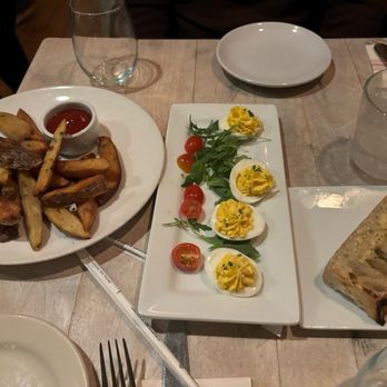 Alatri Bros. - Appetizer feast with fries, deliver eggs, and focaccia bread!! - Pizza Near Me - Bethesda, Maryland Alatri Bros. - Appetizer feast with fries, deliver eggs, and focaccia bread!! - Pizza Near Me - Bethesda, Maryland