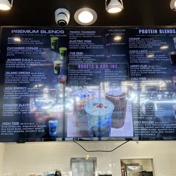 Trū Bowl Superfood Bar - Menu as of May 2026