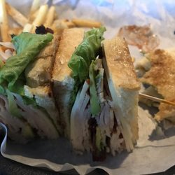 Legendz Sports Bar & Grill - Club sandwich all Turkey no ham no tomatoes added avo.