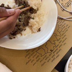 Sapori di Korea takeaway - Bulgoki bowl, with food literally microwaved