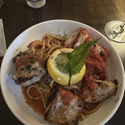 Swordfish Puttanesca - the best swordfish I've ever had.