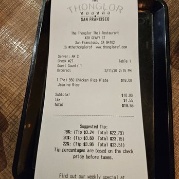 The Thonglor - check please... - Thai Near Me - San Francisco, California The Thonglor - check please... - Thai Near Me - San Francisco, California