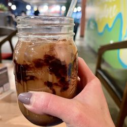 La Terza Artisan Coffee Roasterie - Raspberry mocha something something iced.