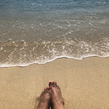 Allure Nails & Spa - Beautiful beachy pedicure - Nail Salons Near Me - Flower Mound, Texas