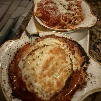 Tiramisu Ristorante - Eggplant Parmesan with a side of spaghetti - Italian Near Me - Bradenton, Florida Tiramisu Ristorante - Eggplant Parmesan with a side of spaghetti - Italian Near Me - Bradenton, Florida
